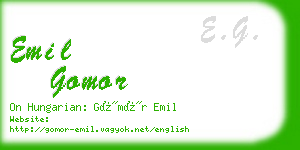 emil gomor business card